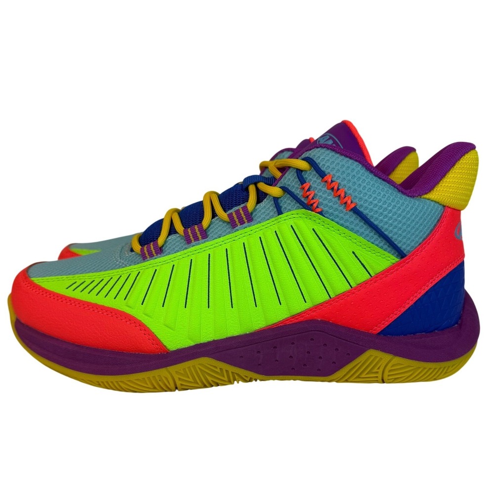 AND1 Explosive T Mens Basketball Shoes 9.5 Coral Cactus Flower Blue